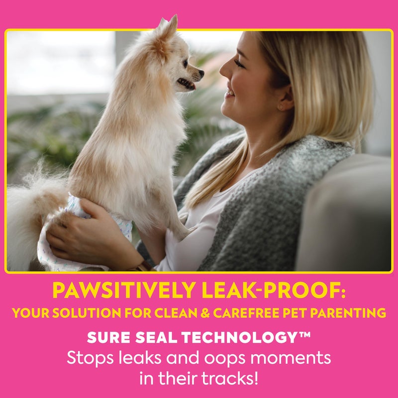 Out! PetCare Disposable Dog Diapers Female, Potty Training, Dog Diapers, Female Doggie in Heat, Puppy Training, Incontinence, Puppy Essentials 9â€-14â€ Waist (Toy, 32ct) - Image 4